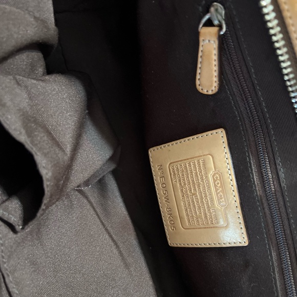 Coach Monogram bag leather accents lightly used - Picture 5 of 7